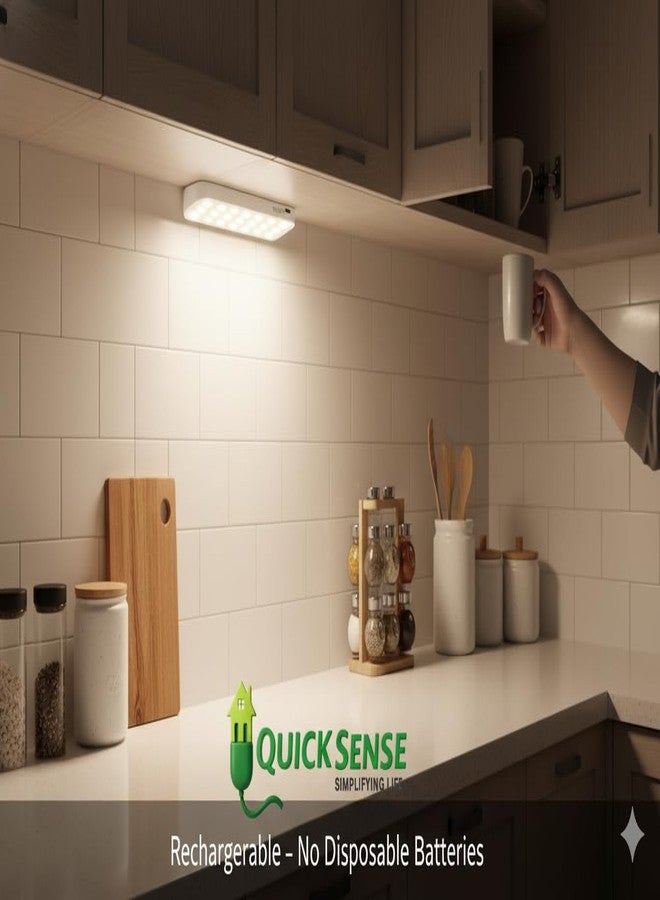 Quick Sense QS-LDR01 Motion Sensor Light | Indoor LED Night Light | Auto On/Off | Energy Saving | Stick-On Magnetic Mount | Warm White - Image 5